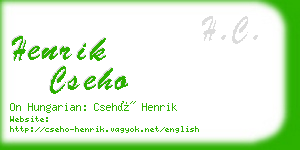 henrik cseho business card
